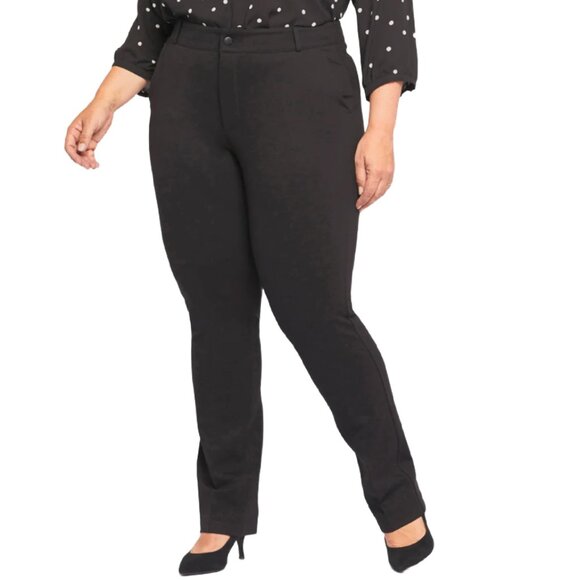 NYDJ Ponte Compression Trouser | Black Sculpt-Her™ | Plus Size 22W - Picture 1 of 14